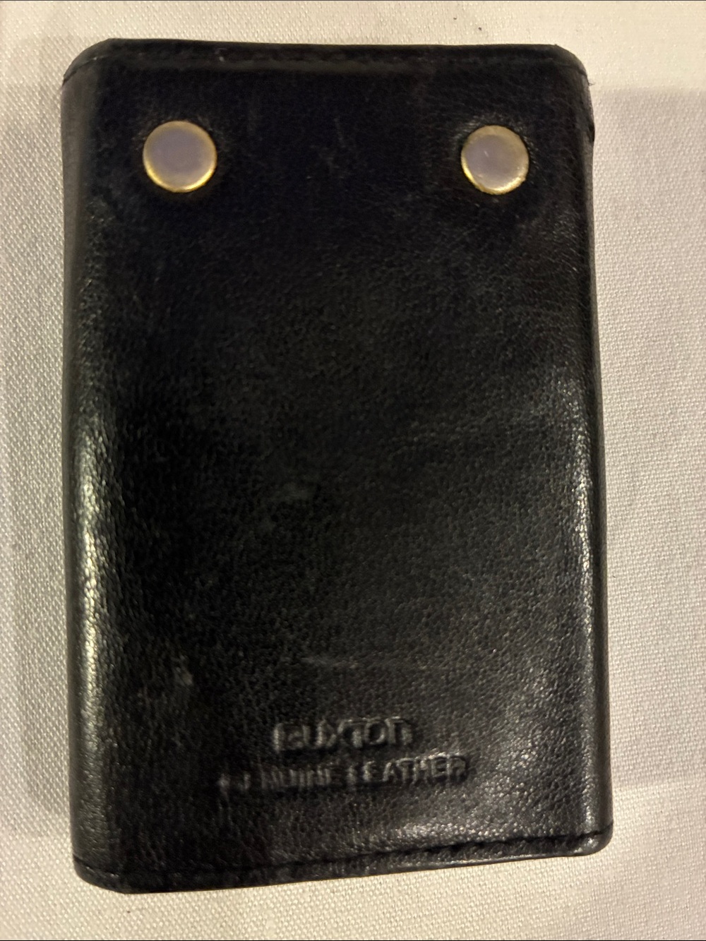 Buxton tri-fold key holder wallet Genuine Leather Metal Key Hangers Snaps VTG